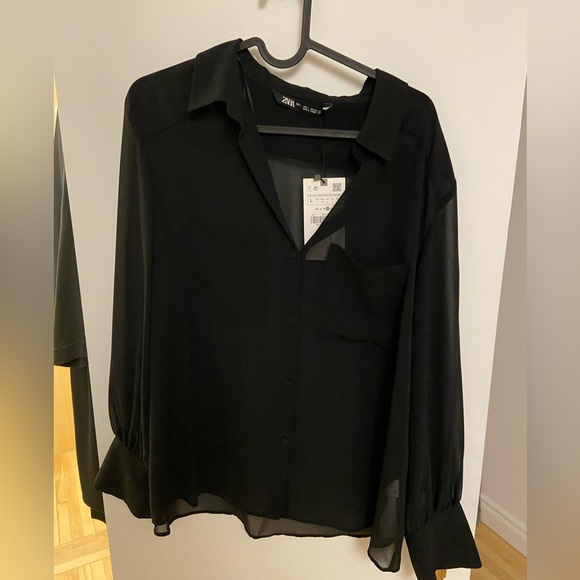 Zara sheer blouse - Picture 2 of 9